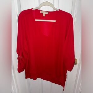 Red silk Michael kors blouse